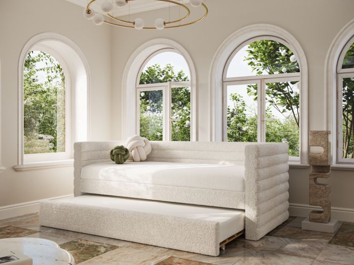 Yuma Cream Guest Bed with Trundle