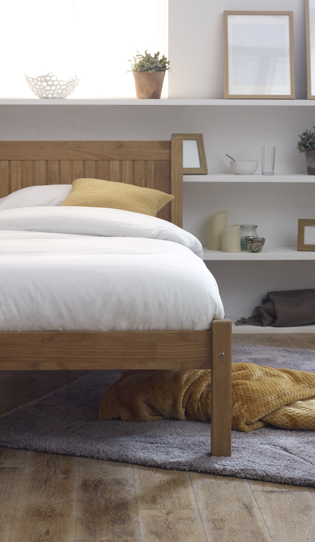 Henshaw Pine Bed Frame in Pine – product view 3