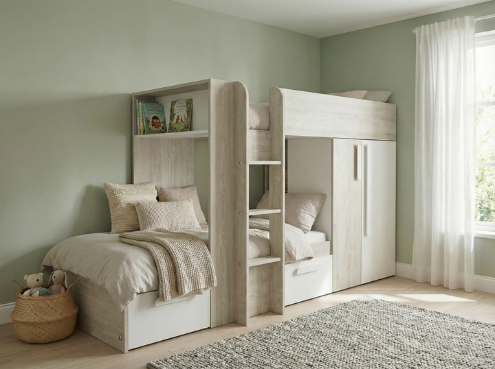 Bergen Bunk Beds with Storage & Wardrobe