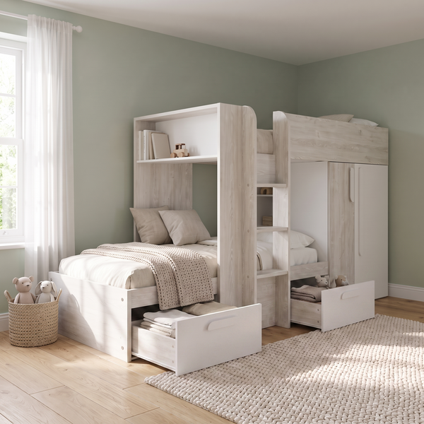 Belgravia Bunk Bed with Wardrobe & Drawers