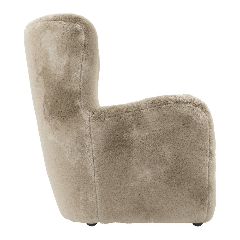 Highbury faux fur high back occasional chair