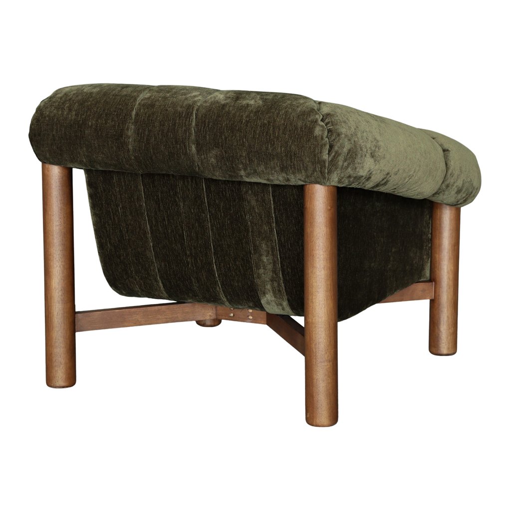 Holborn velour chenille armchair with wooden legs