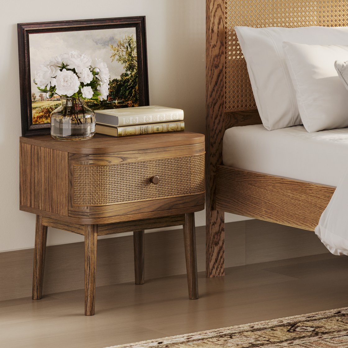 Holkham weave front bedside table