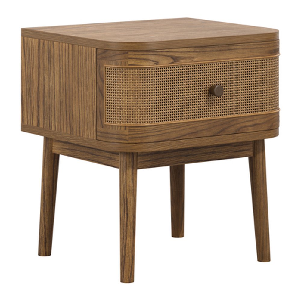 Holkham weave front bedside table in Smoked