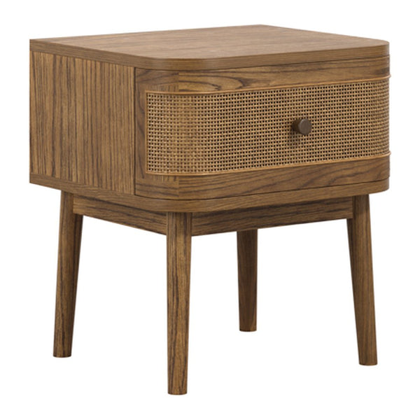 Holkham weave front bedside table in Smoked
