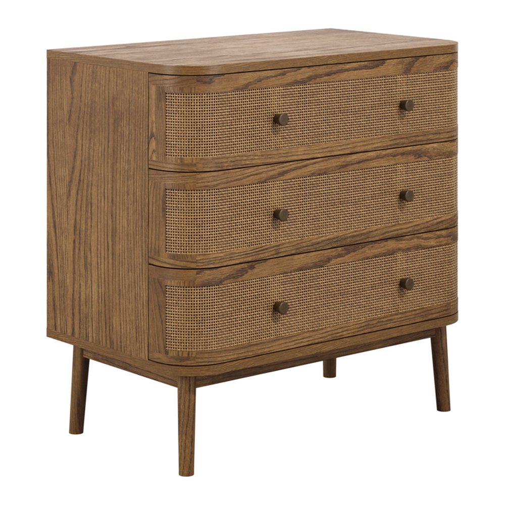 Holkham weave front chest of drawers in Smoked