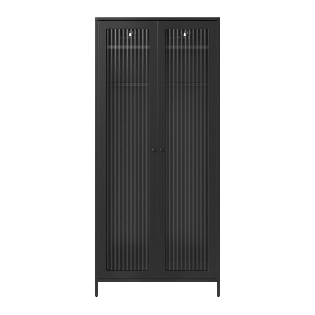 Holt reeded glass 2 door wardrobe