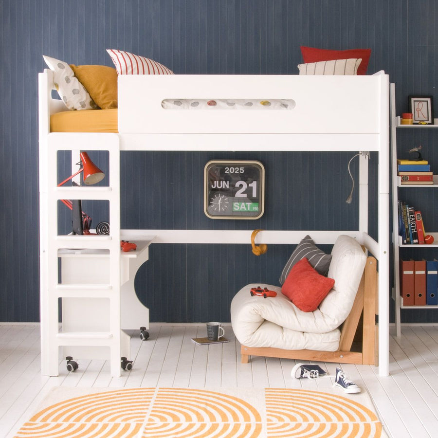 Little Folks Edit Loft Bed with Desk and Futon Chairbed
