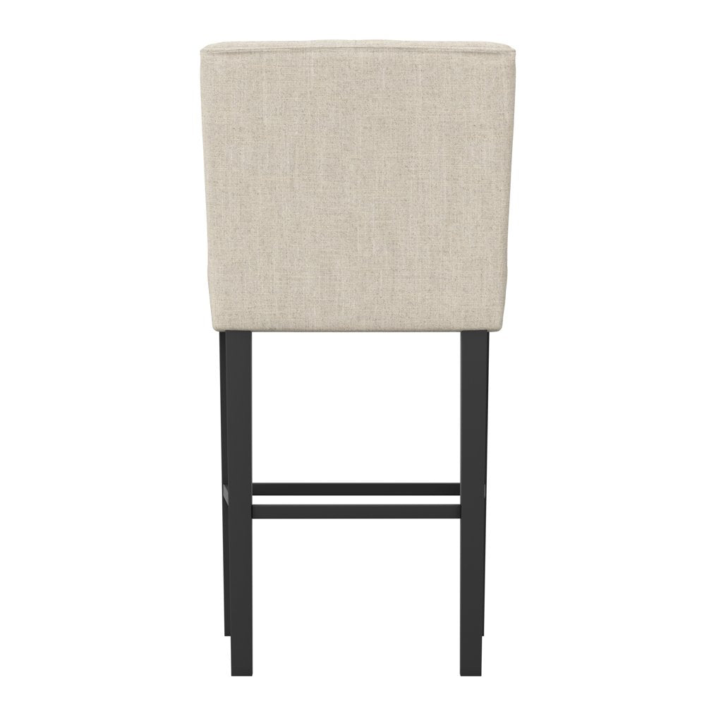 Hungerford winged linen blend counter stool