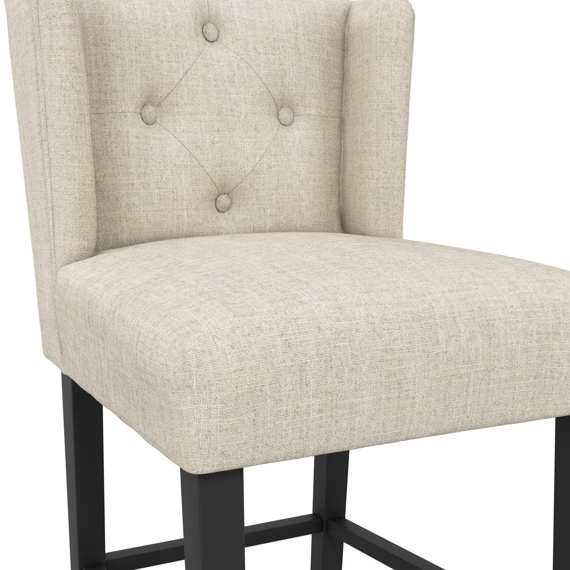 Hungerford winged linen blend counter stool