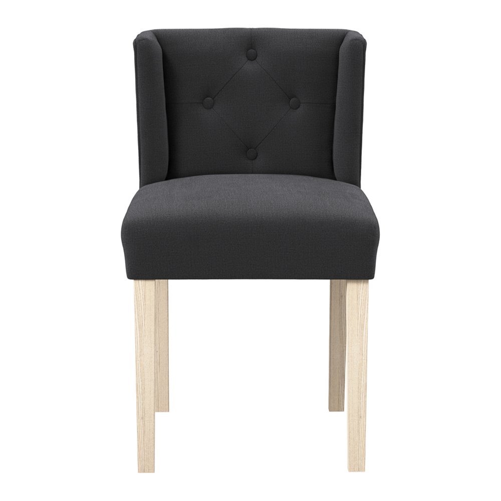Hungerford winged linen blend dining chair