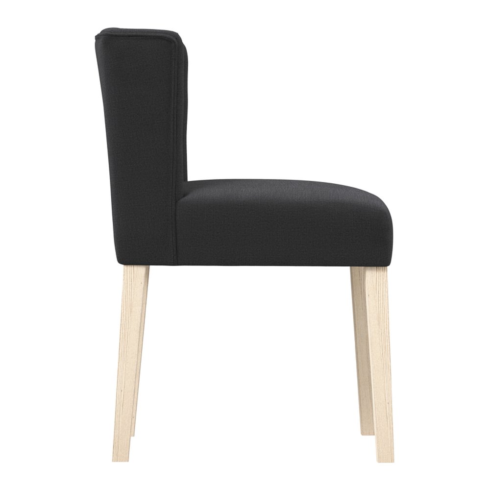 Hungerford winged linen blend dining chair