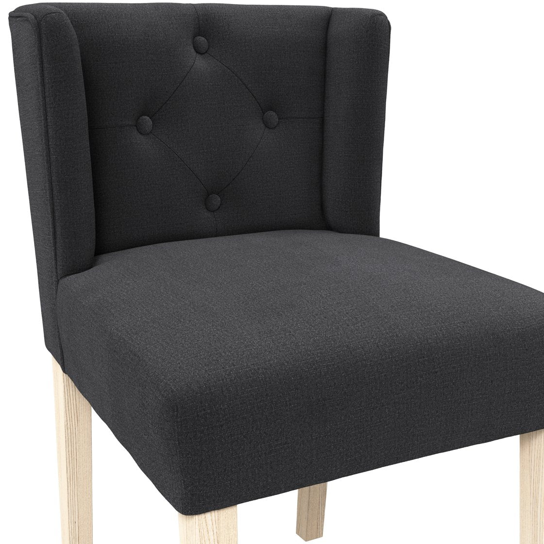 Hungerford winged linen blend dining chair