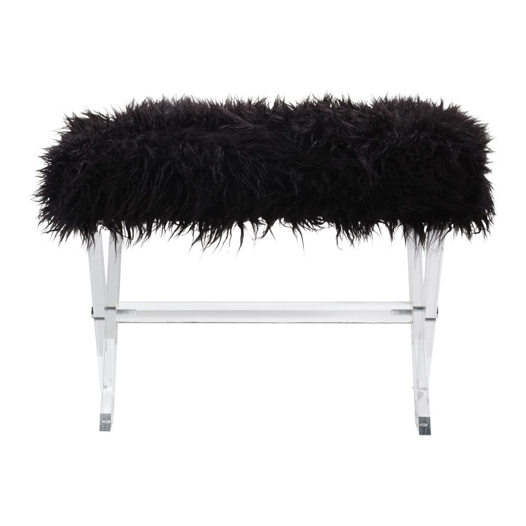 Iona faux fur stool