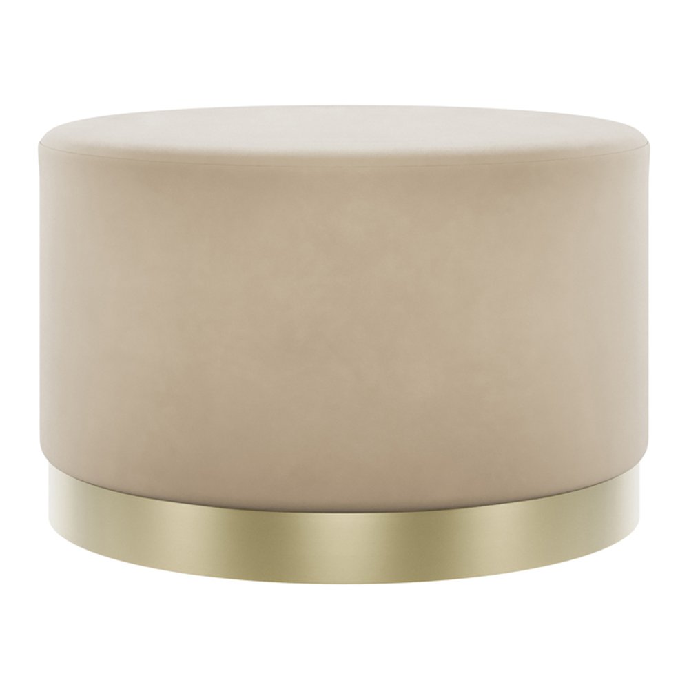Islay metal base pouffe in Beige