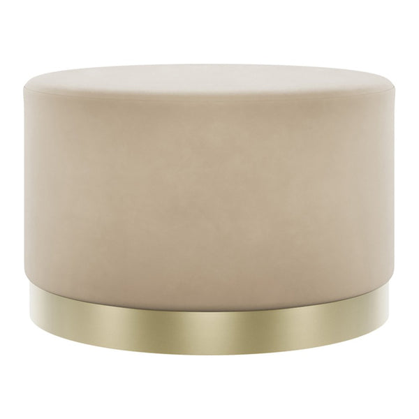 Islay metal base pouffe in Beige