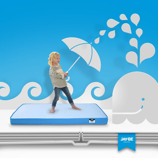 Jay-Be Waterproof Anti‑Microbial Foam Free Sprung Toddler Mattress - Millie & Jones