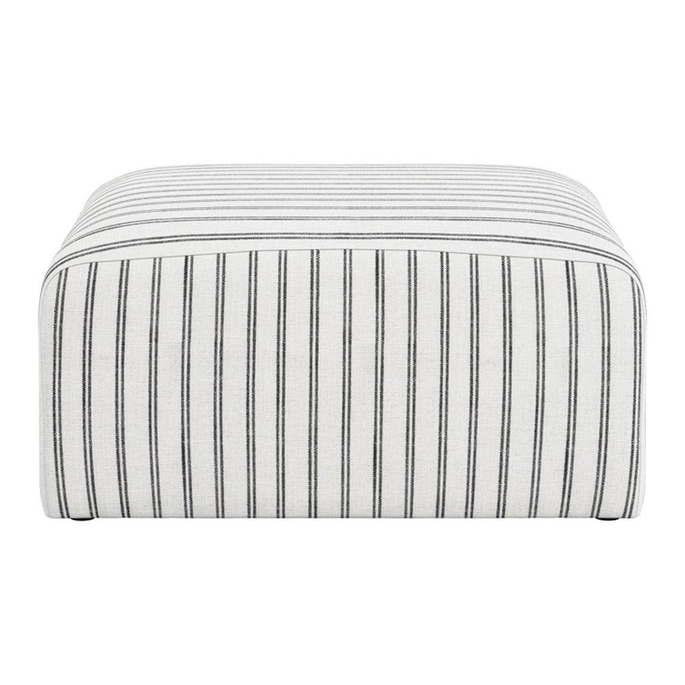 Jura large striped pouffe