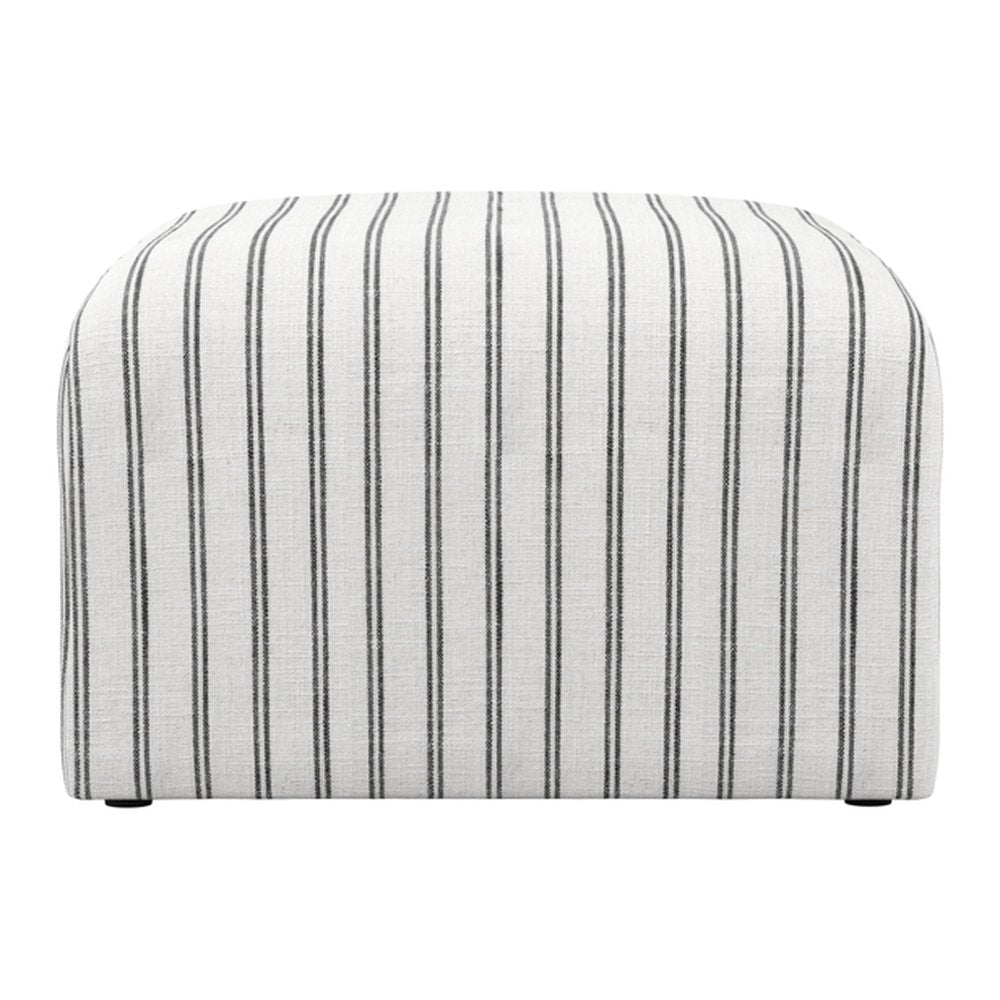 Jura large striped pouffe