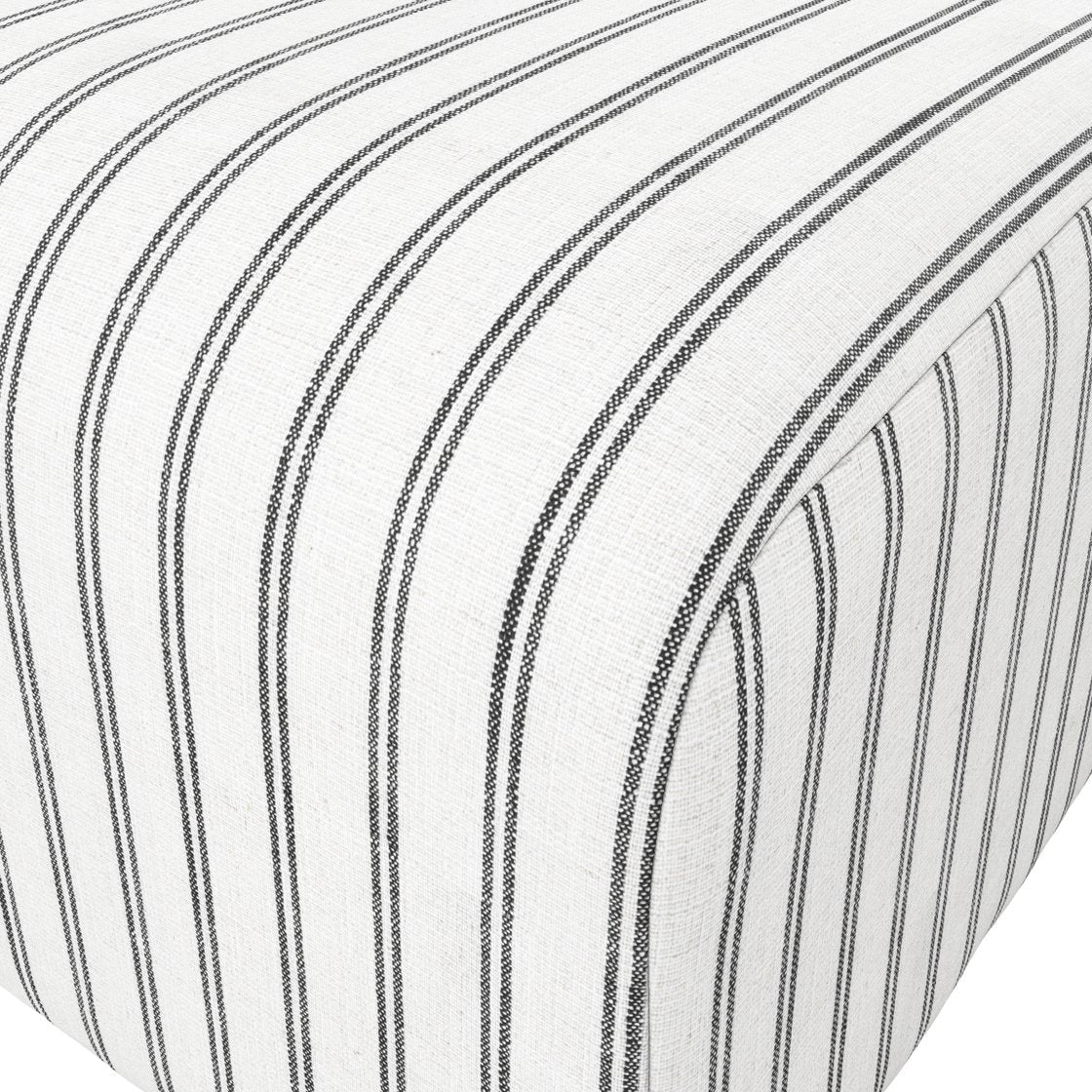 Jura large striped pouffe