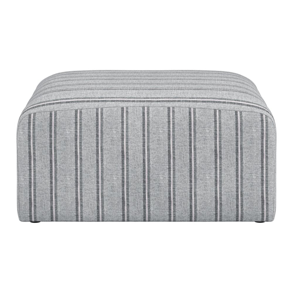 Jura large striped pouffe