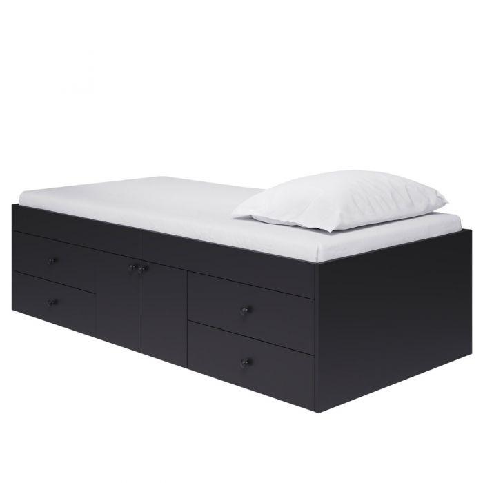 The Pioneer Black Storage Bed - Millie & Jones