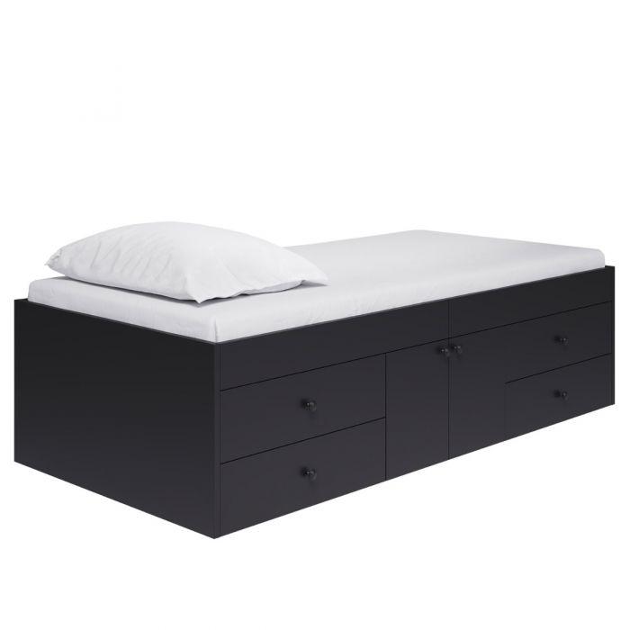 The Pioneer Black Storage Bed - Millie & Jones