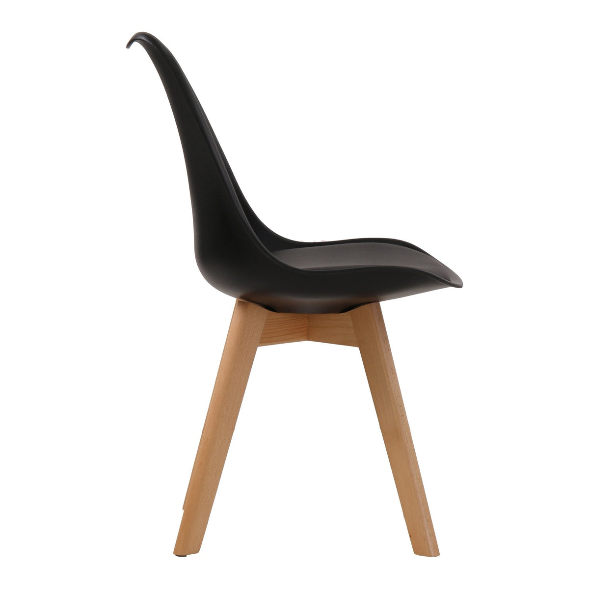 Kelmscott moulded dining chairs with beech legs