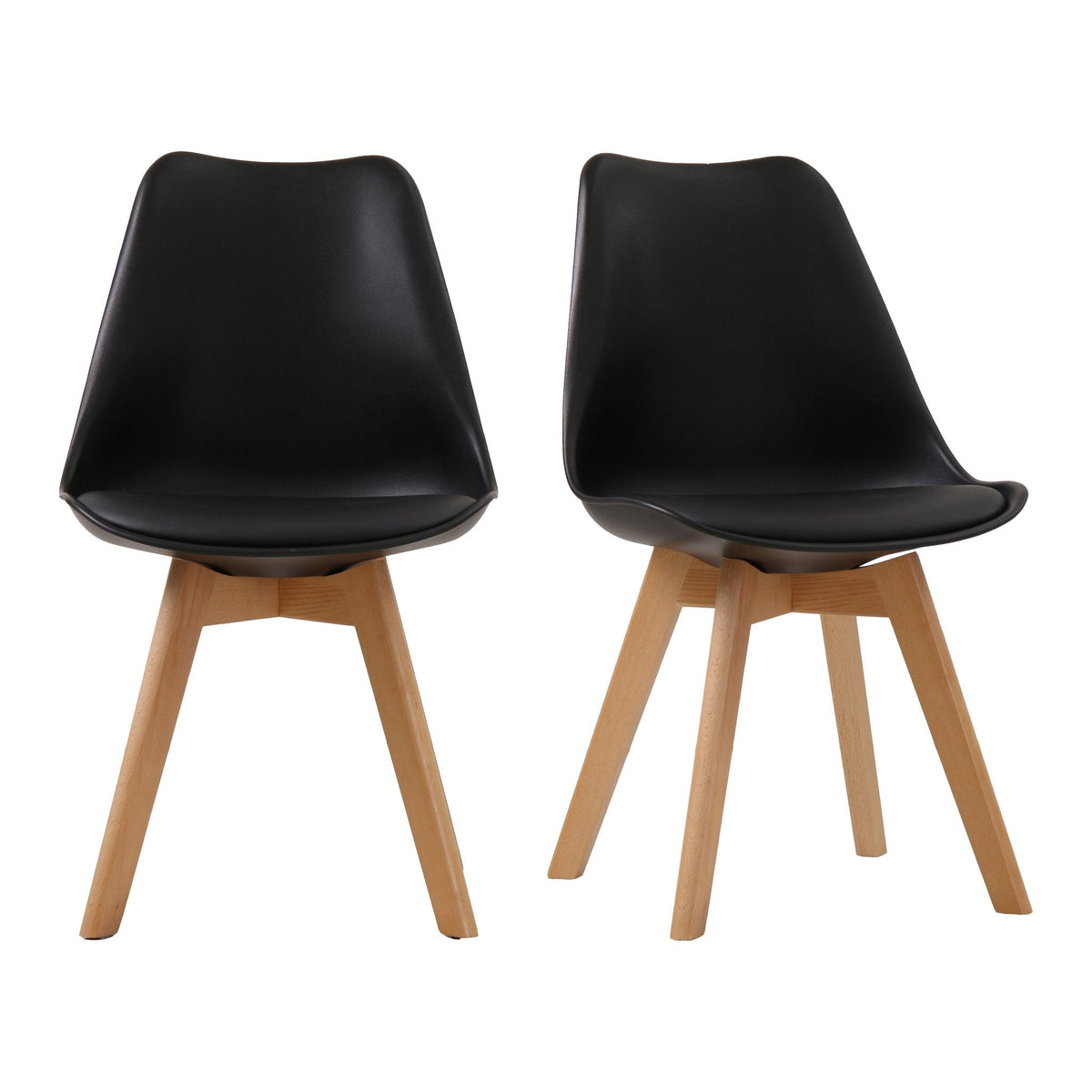 Kelmscott moulded dining chairs with beech legs