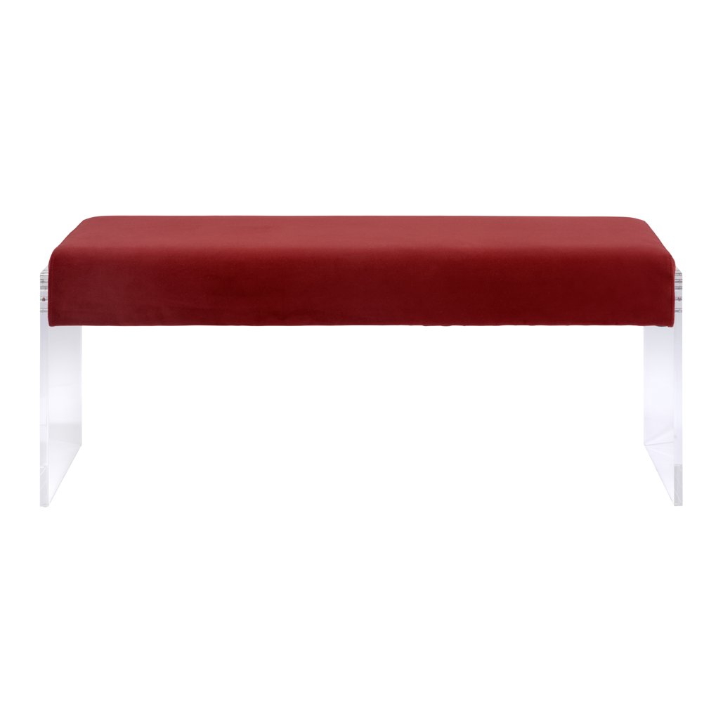 Kennington velvet and acrylic bench