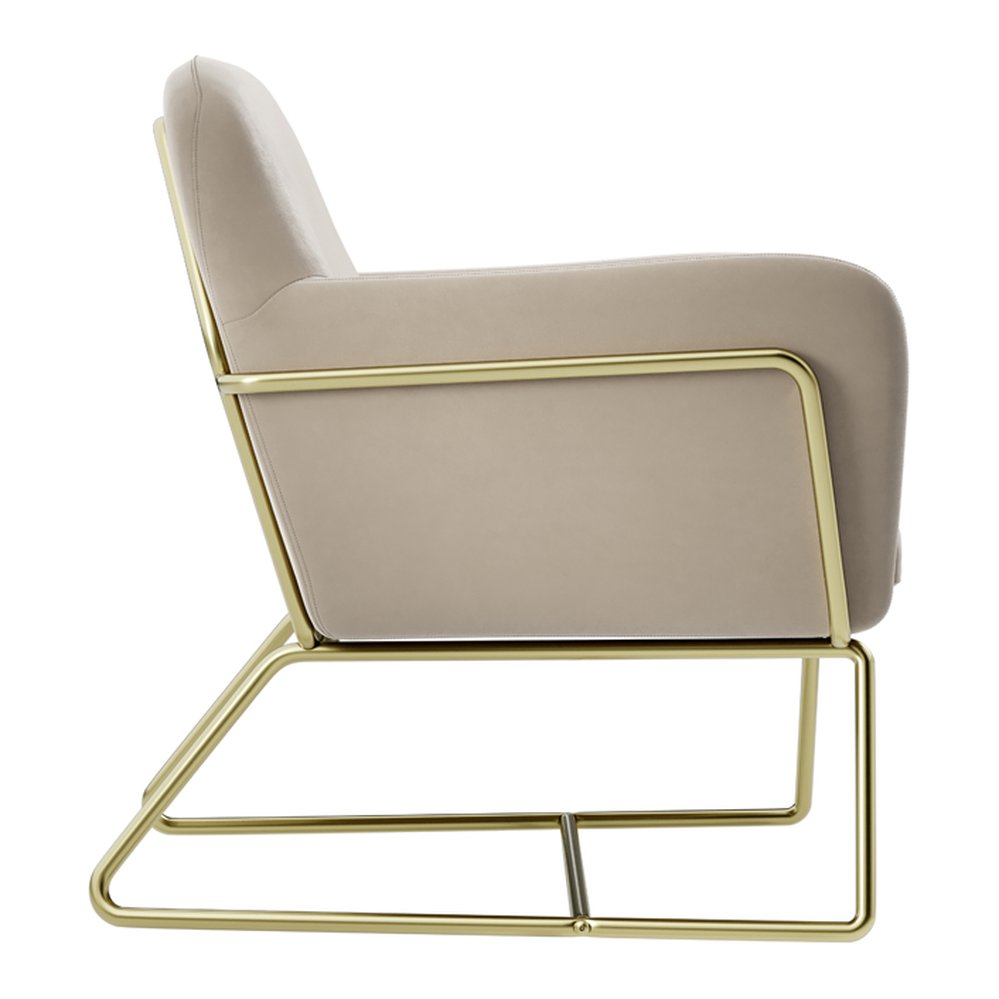 Kensal occasional armchair with metal frame