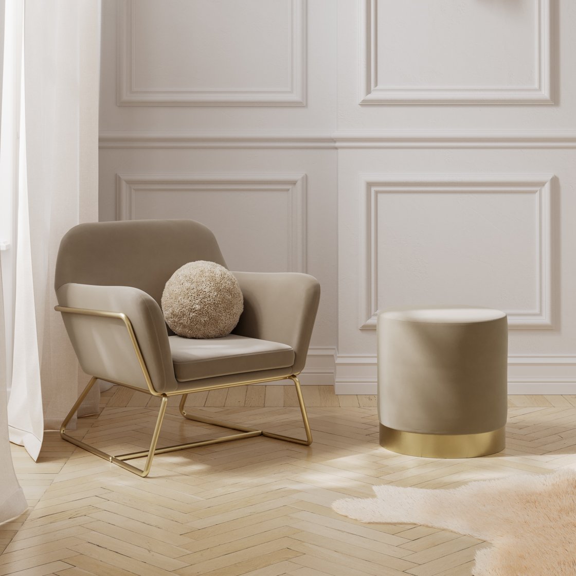Kensal occasional armchair with metal frame