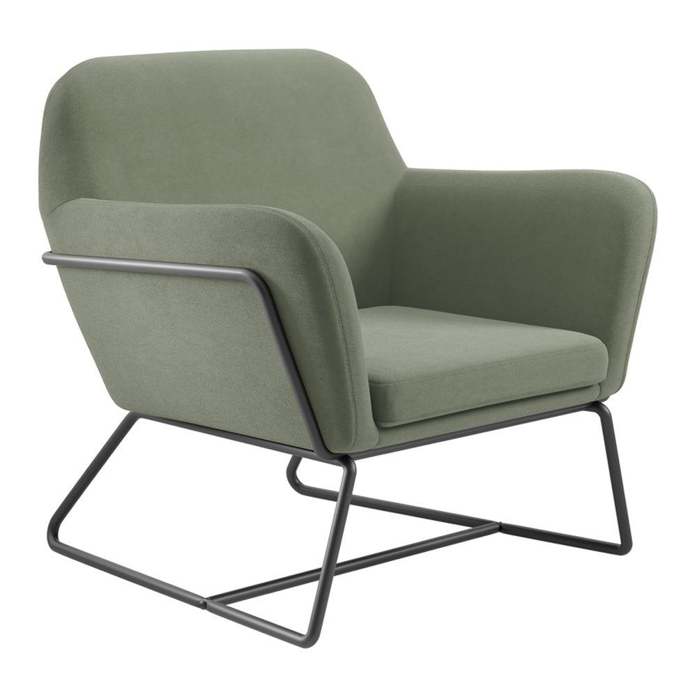 Kensal occasional armchair with metal frame in Sage