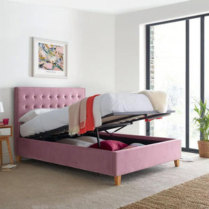 Kingham Pink Ottoman Double Bed - Hover