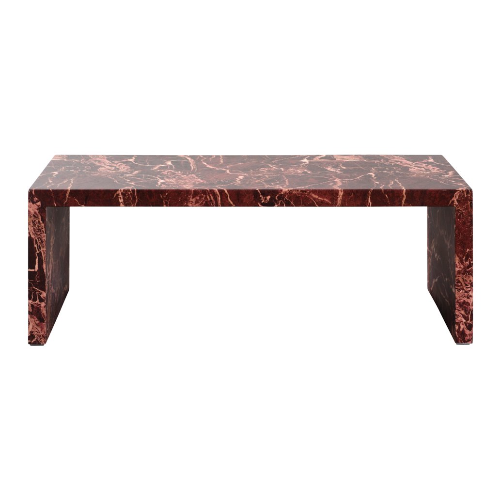 Kingswear marble effect waterfall coffee table