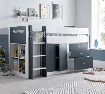 Lacy Grey/White Mid Sleeper - Hover