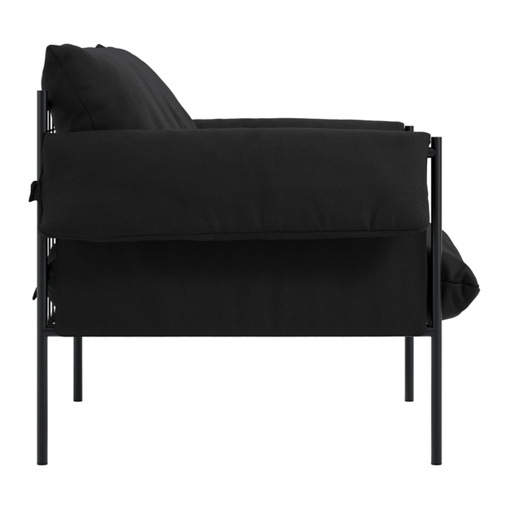 Lambeth metal frame armchair with cushions