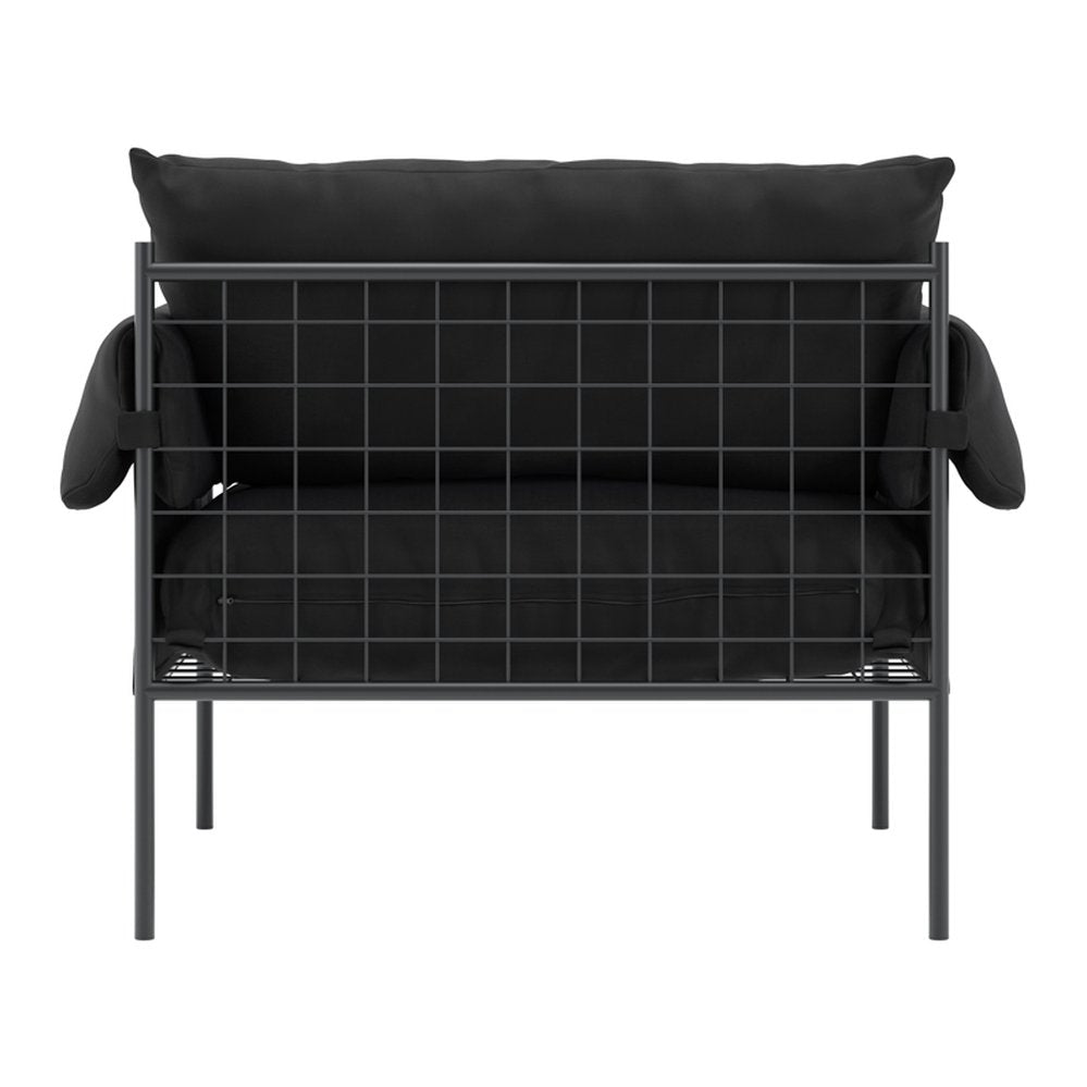 Lambeth metal frame armchair with cushions