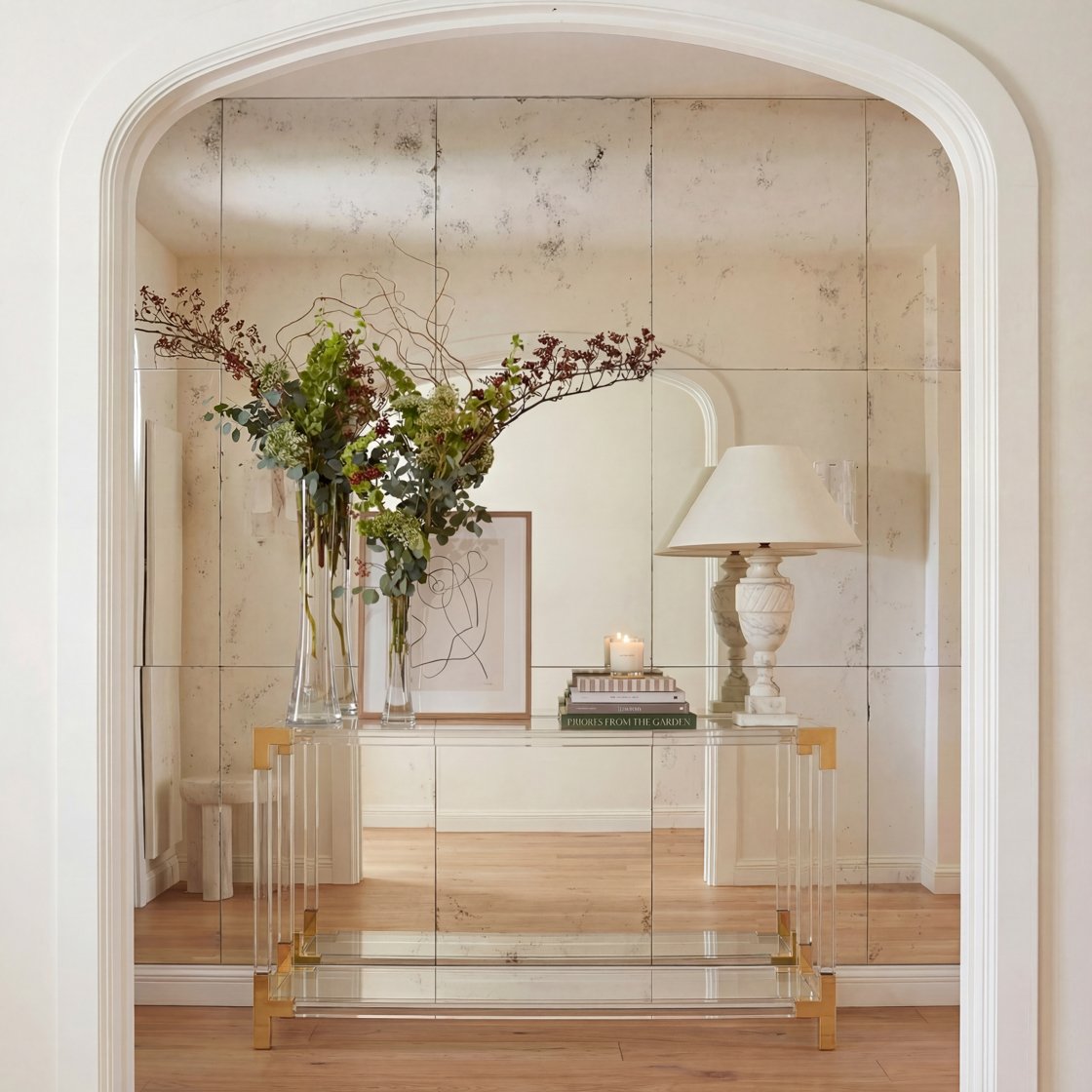 Lamorna acrylic console table