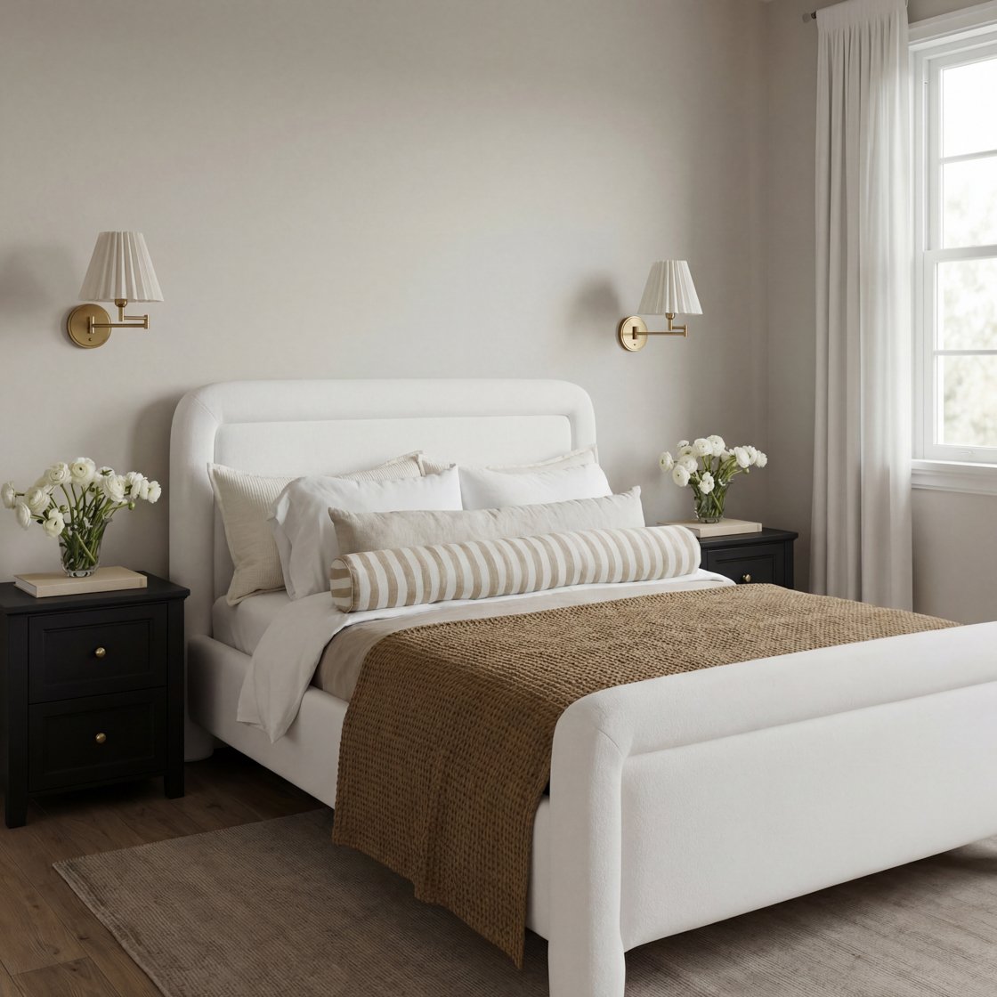 Langdale rounded upholstered bed