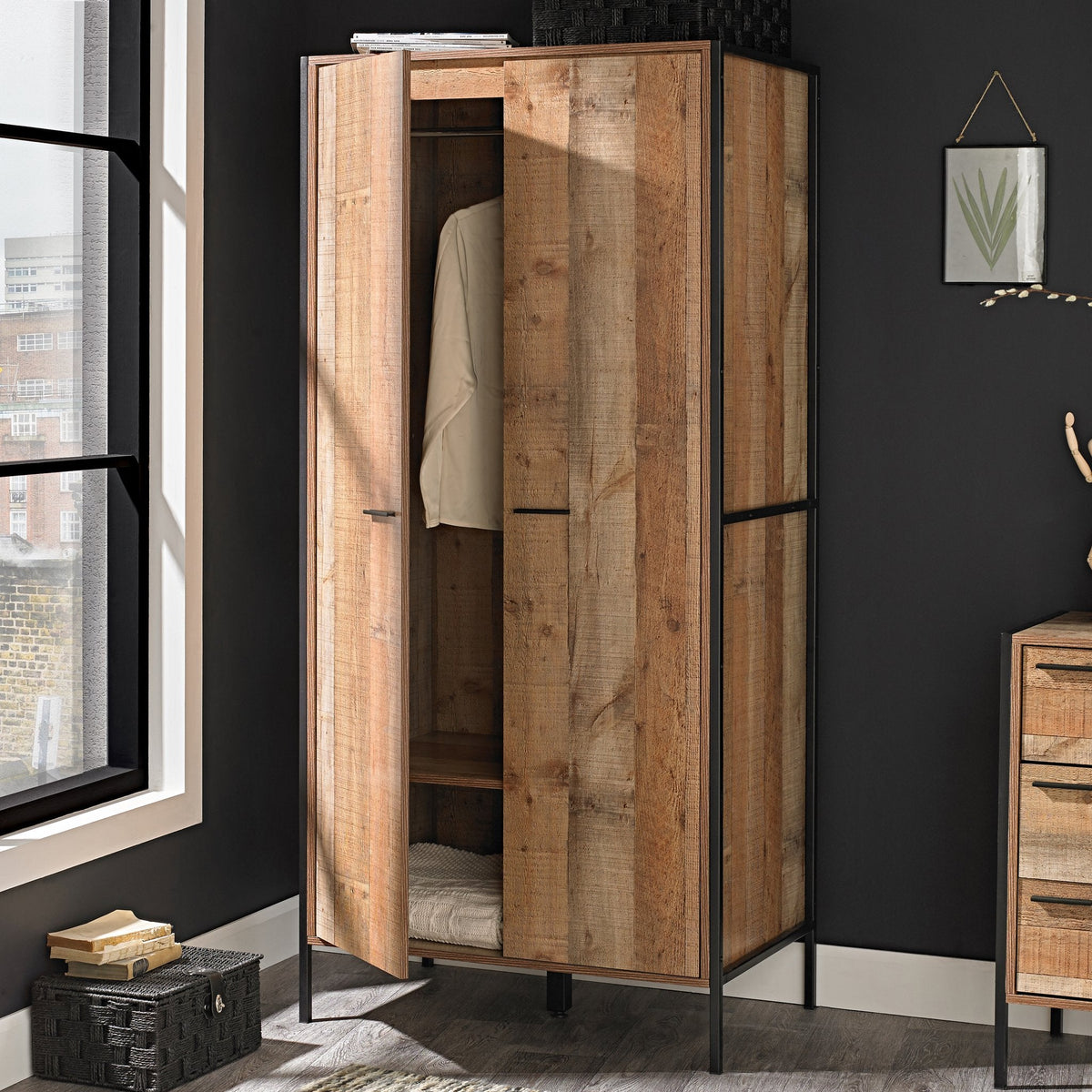 Lavenham industrial 2 door wardrobe