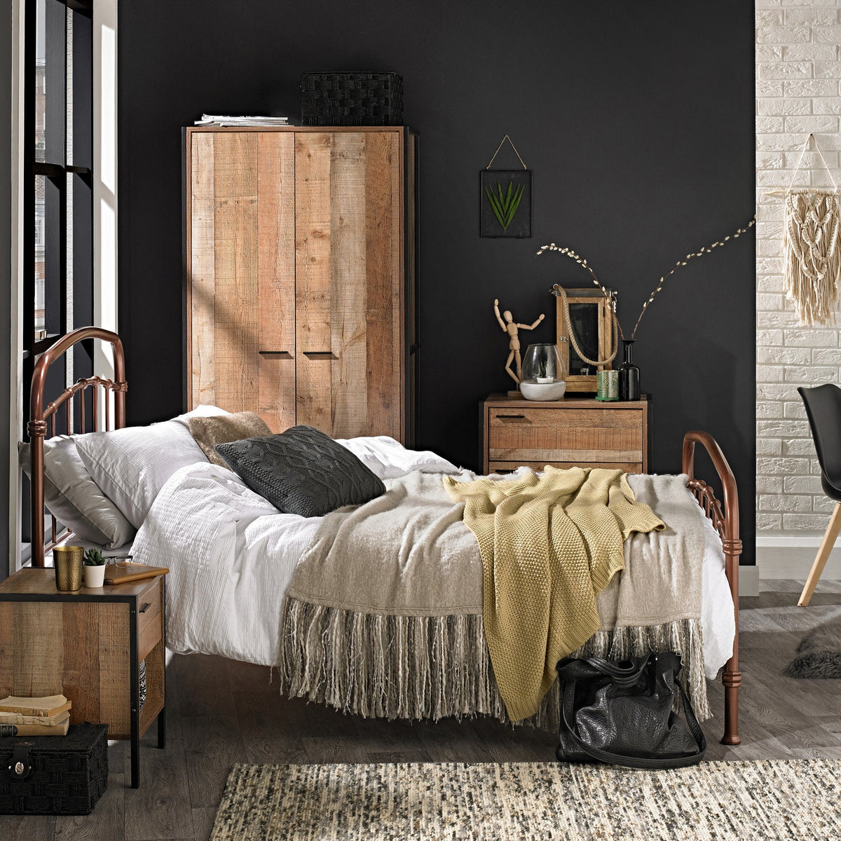 Lavenham industrial bedside table
