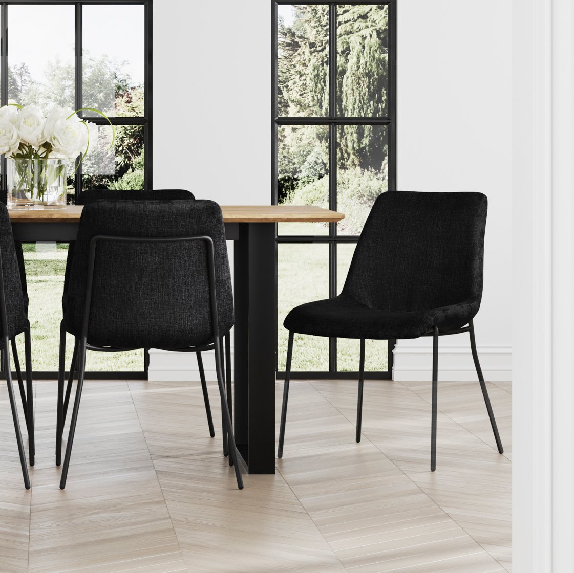 Lechlade textured velvet dining chairs