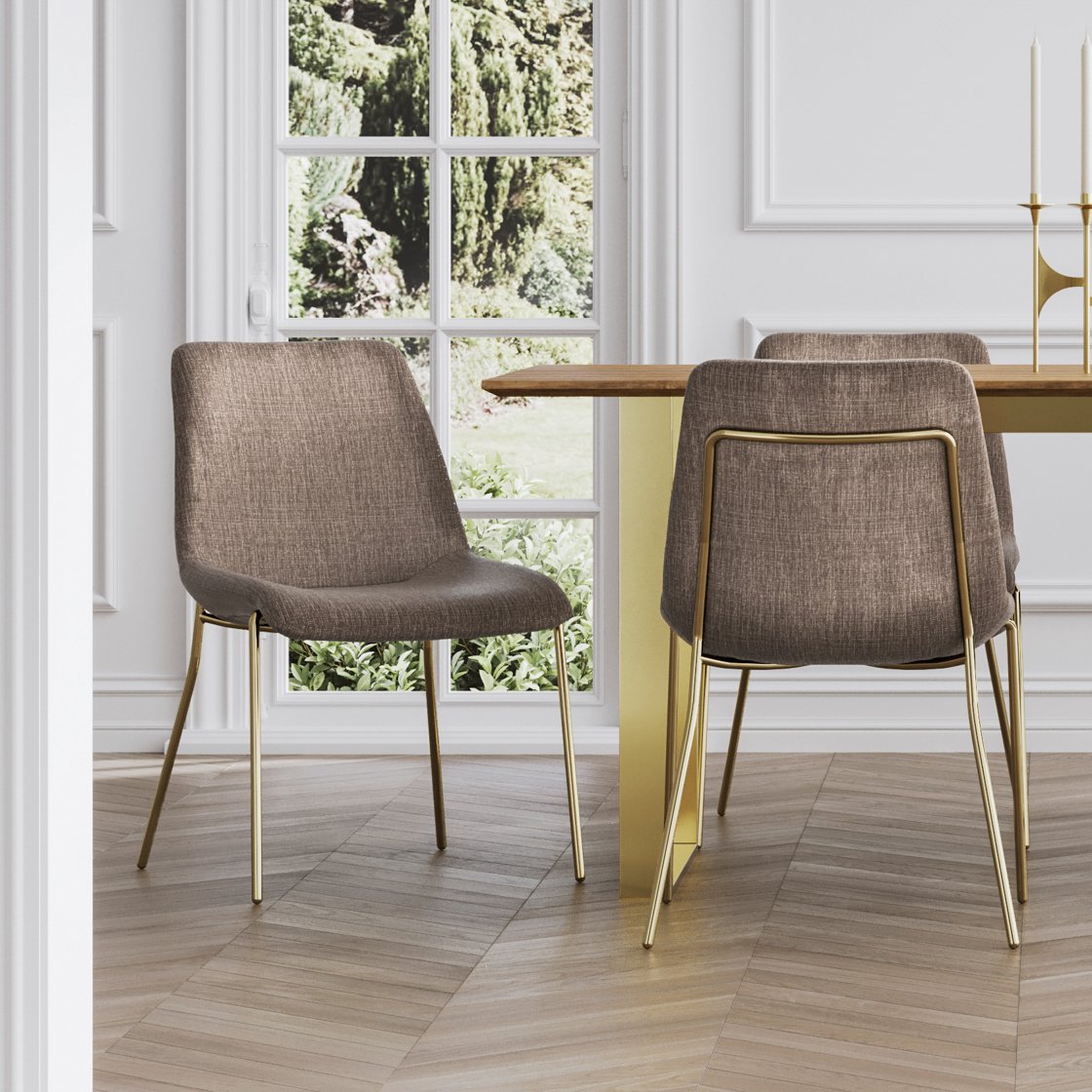 Lechlade textured velvet dining chairs