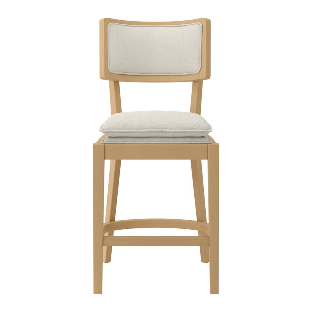 Ledbury woven fabric counter stool with wooden frame