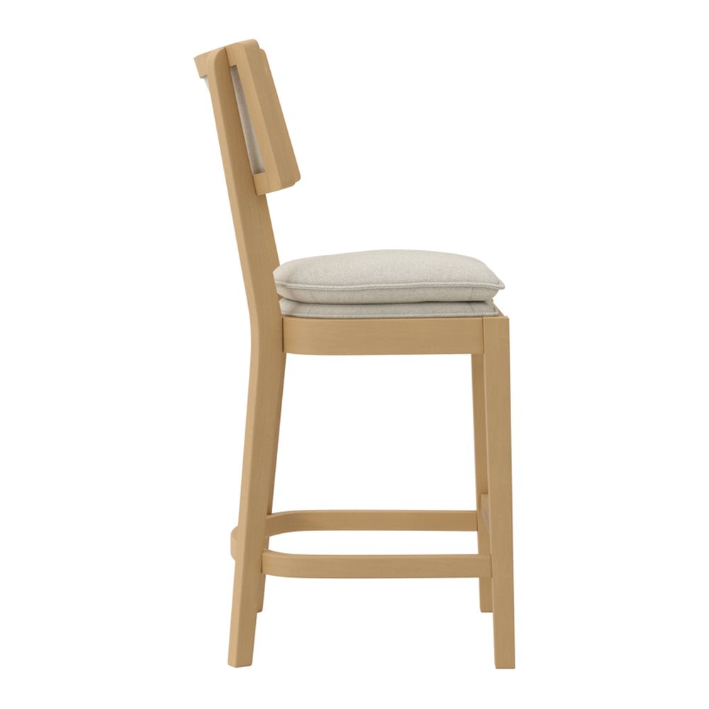Ledbury woven fabric counter stool with wooden frame