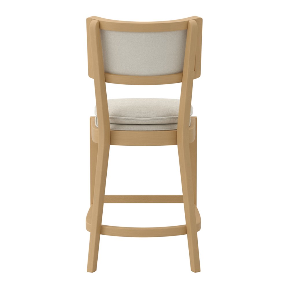 Ledbury woven fabric counter stool with wooden frame