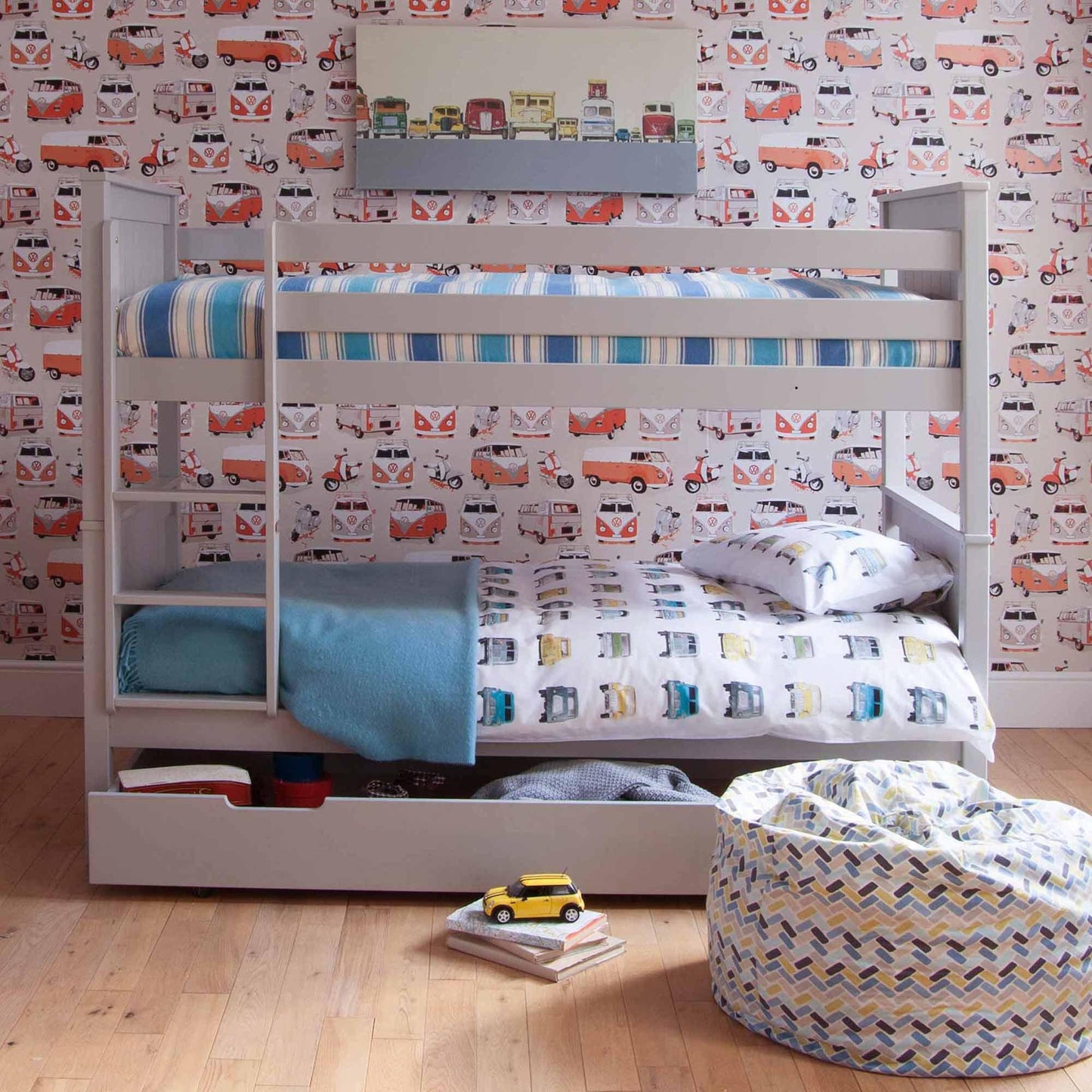 Classic Beech Detachable Bunk Beds with optional Trundle - Millie & Jones