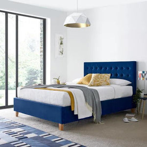 Kingham Blue Ottoman Double Bed