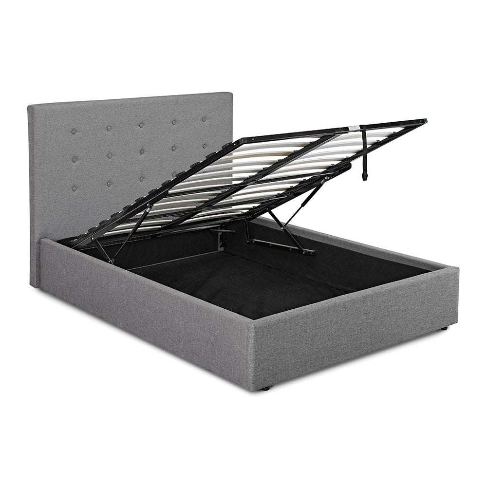 Margo upholstered ottoman bed in Double